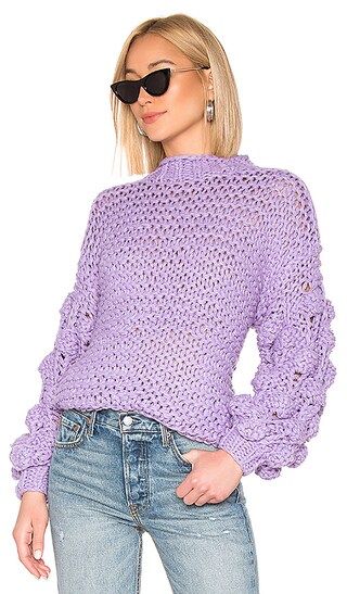 Tularosa Chunky Sleeve Sweater in Lavender | Revolve Clothing (Global)