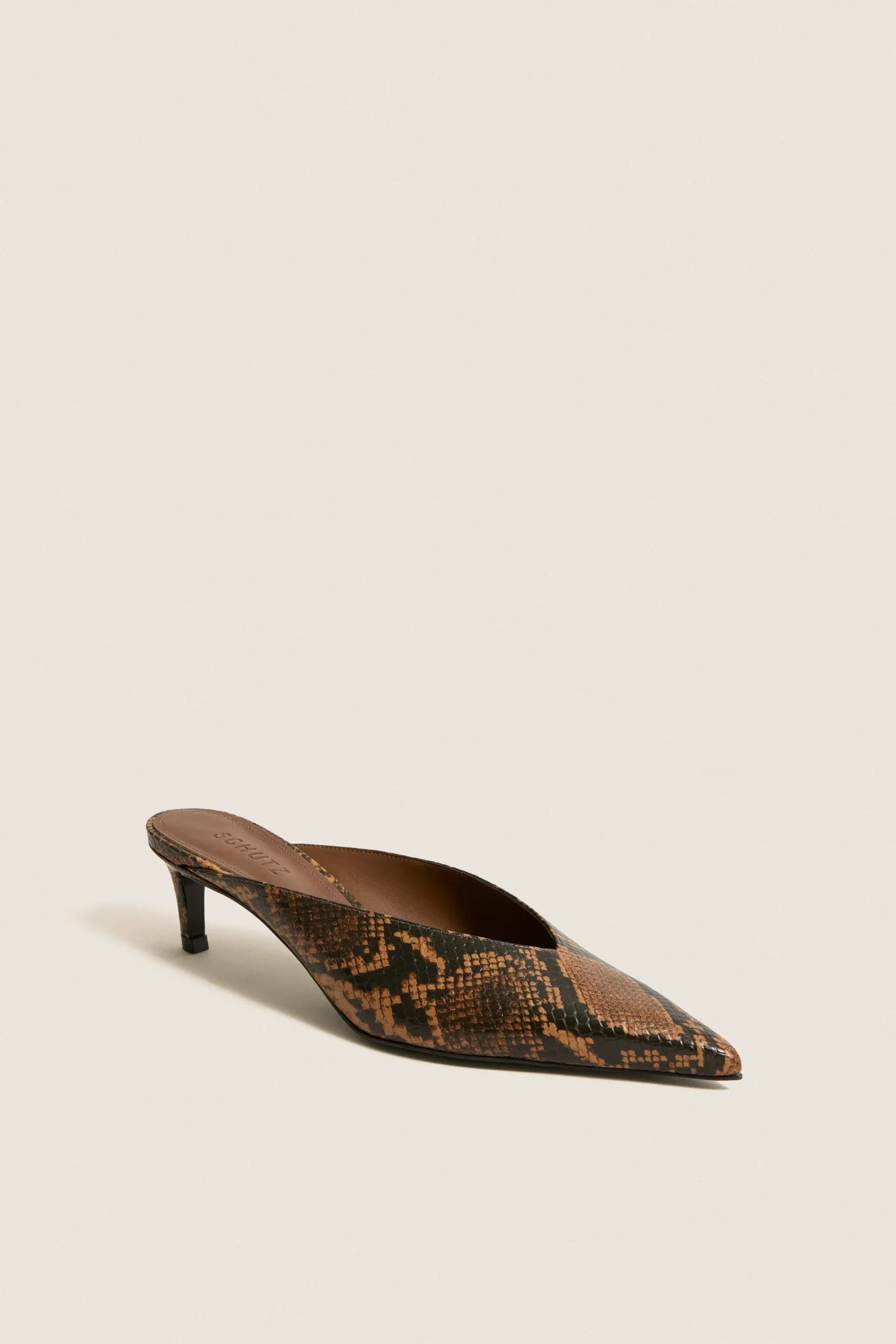 Pecan Brown Loren Mid Heels | Tuckernuck (US)