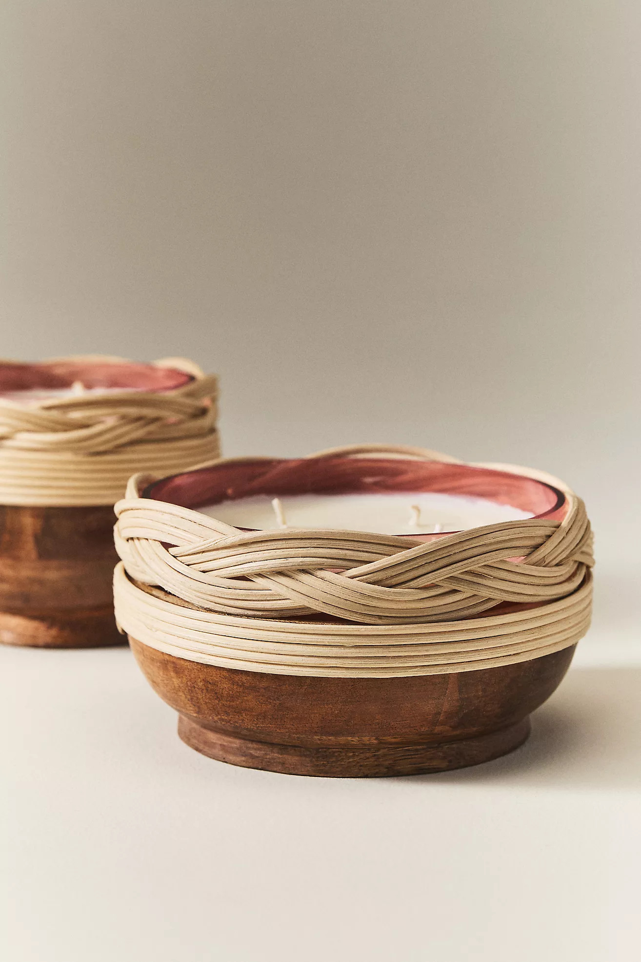 Woven Wood Fruity Dragon Fruit & Mango Glass Candle | Anthropologie (US)