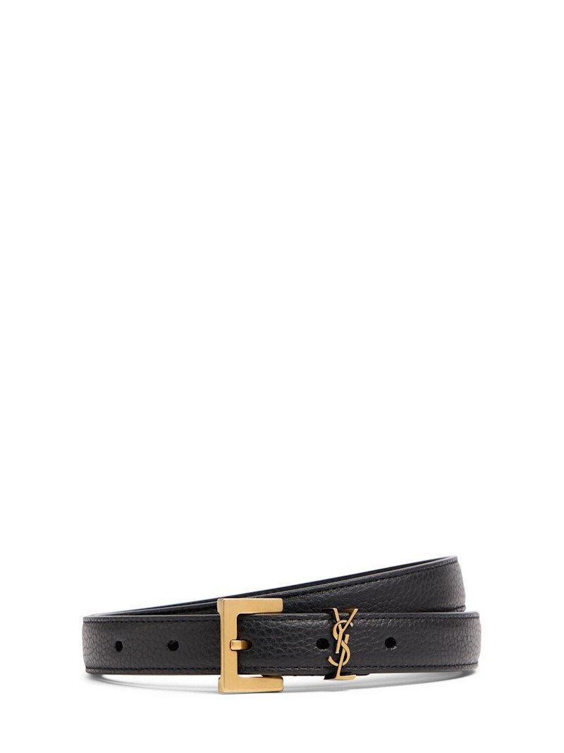 Monogram leather belt | Luisaviaroma
