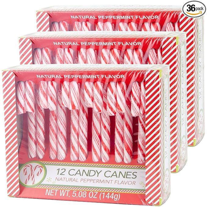 Candy Cane Peppermint Flavored | 12 Pieces in Each Box - Net 5.08 Oz Pack of 3 - 36 Total Count |... | Amazon (US)