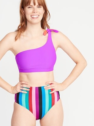 One-Shoulder Swim Top for Women | Old Navy US