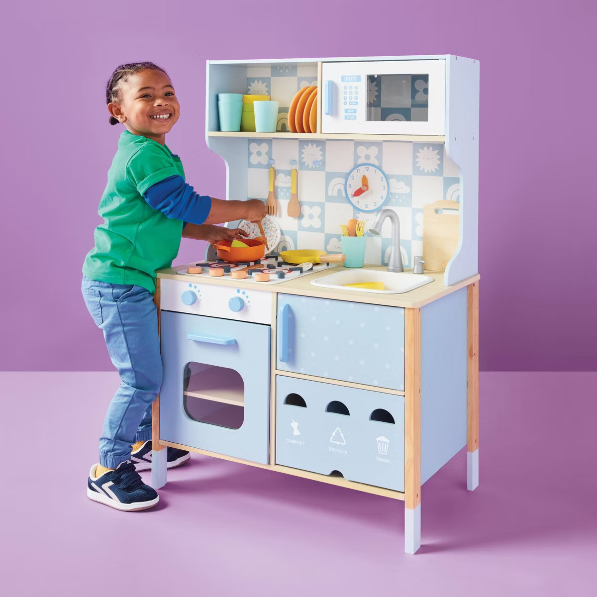 Play Kitchen - 41pc - Gigglescape™: Kids Toy Kitchen Playset, Toddler Toy, Creative Thinking, 3... | Target