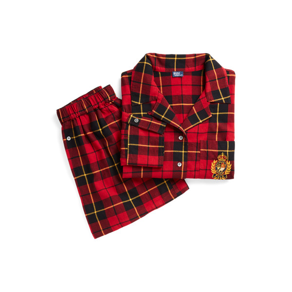 Crop Top & Boxer Plaid Flannel PJ Set | Ralph Lauren (UK)