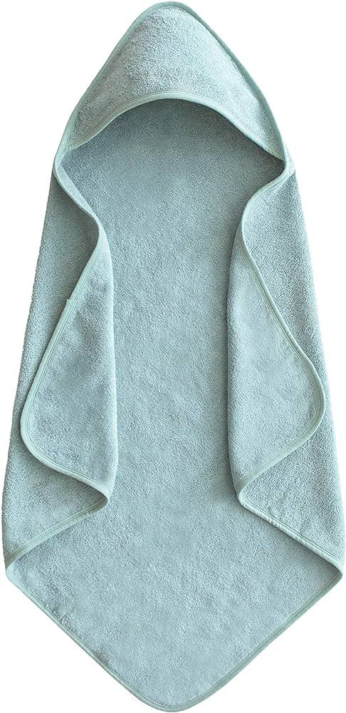 mushie Baby Hooded Towel | Organic Cotton (Sea Mist) | Amazon (US)