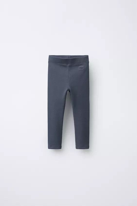 LABEL DETAIL RIBBED LEGGINGS | Zara US
