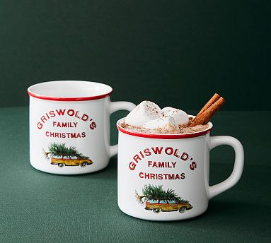 National Lampoon&rsquo;s Christmas Vacation™ Griswold Decal Stoneware Mug | Pottery Barn (US)
