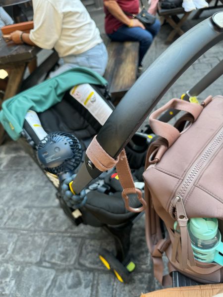 Imaan’s stroller and backpack linked 
