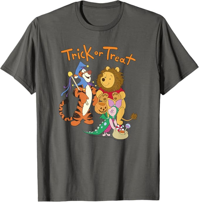 Disney Winnie The Pooh Halloween Group Shot Trick Or Treat T-Shirt | Amazon (US)
