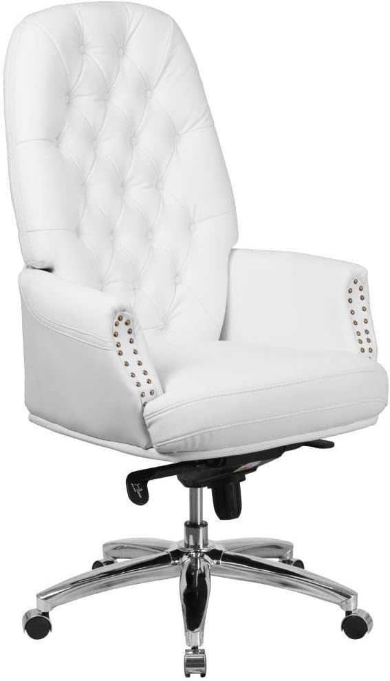 Flash Furniture High Back Traditional Tufted White LeatherSoft Multifunction Executive Swivel Erg... | Amazon (US)