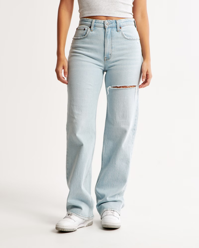 Curve Love High Rise 90s Relaxed Jean | Abercrombie & Fitch (US)