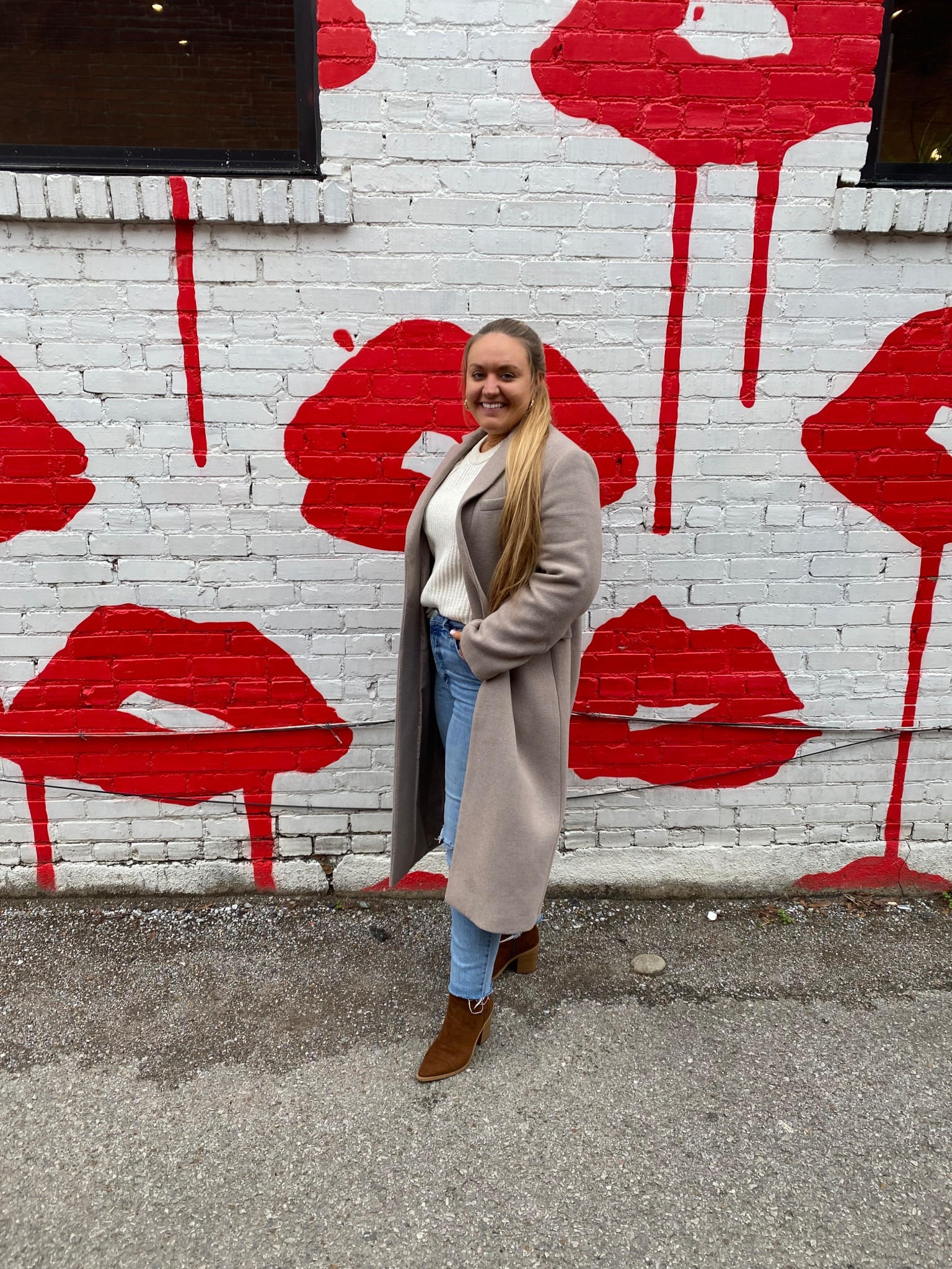 Long coat, long peacoat, wool blend coat, car coat, breasted coat, Midsize style, pointed toe boots, rust boots, western boots, nashville outfit, winter outfit, winter style, raw hem jeans, high waisted jeans

#LTKootd #LTKMidsize #LTKTravel