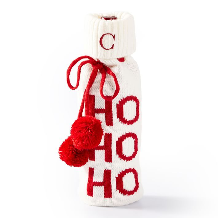 Ho Ho Ho Knitted Wine Bag | Mark and Graham