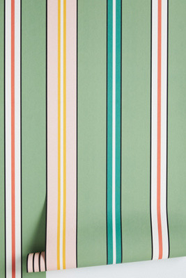 Ottoline Sporty Stripes Wallpaper | Anthropologie (US)
