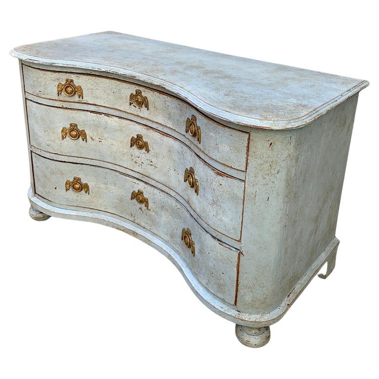 Swedish Late 19th Gustavian Style 3 Drawer Dresser | 1stDibs