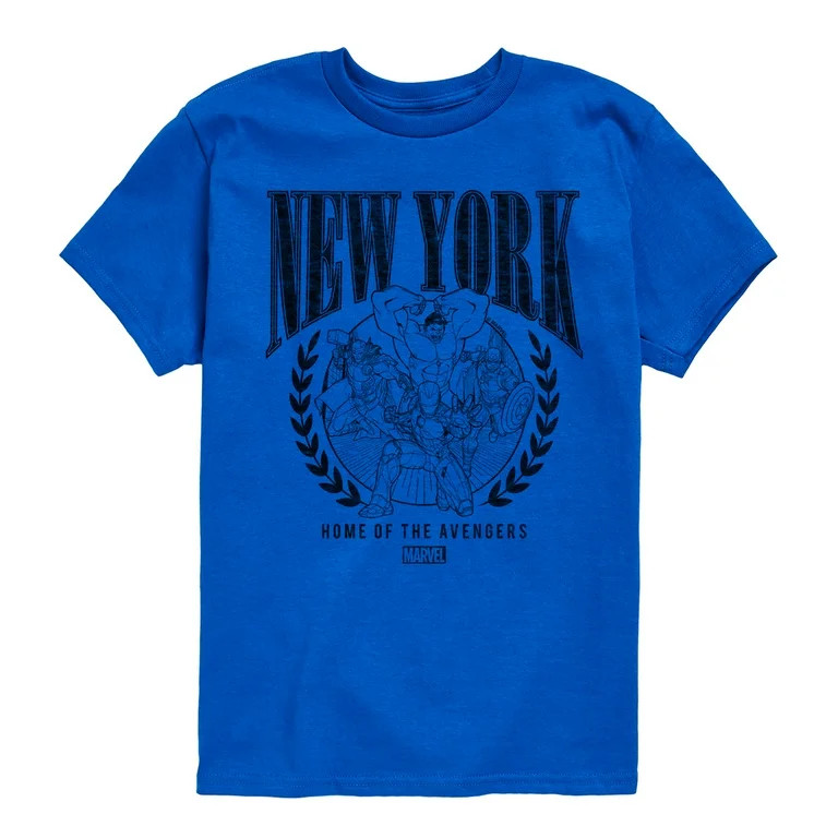 Marvel The Avengers - NYC - Toddler And Youth Short Sleeve Graphic T-Shirt | Walmart (US)