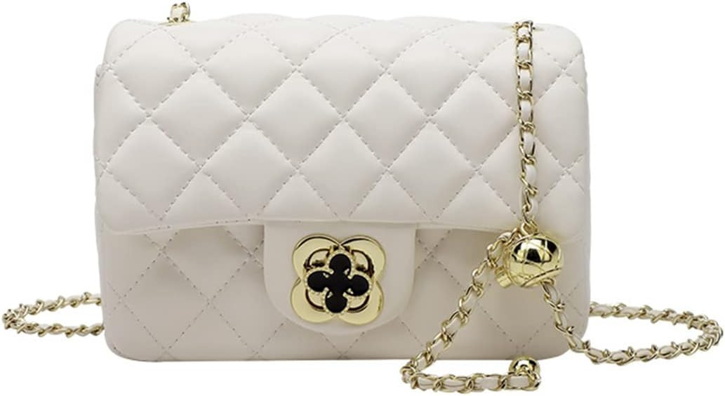 YXBQueen Quilted Leather Handbag Designer Crossbody Bags Women Purses and Handbags | Amazon (US)