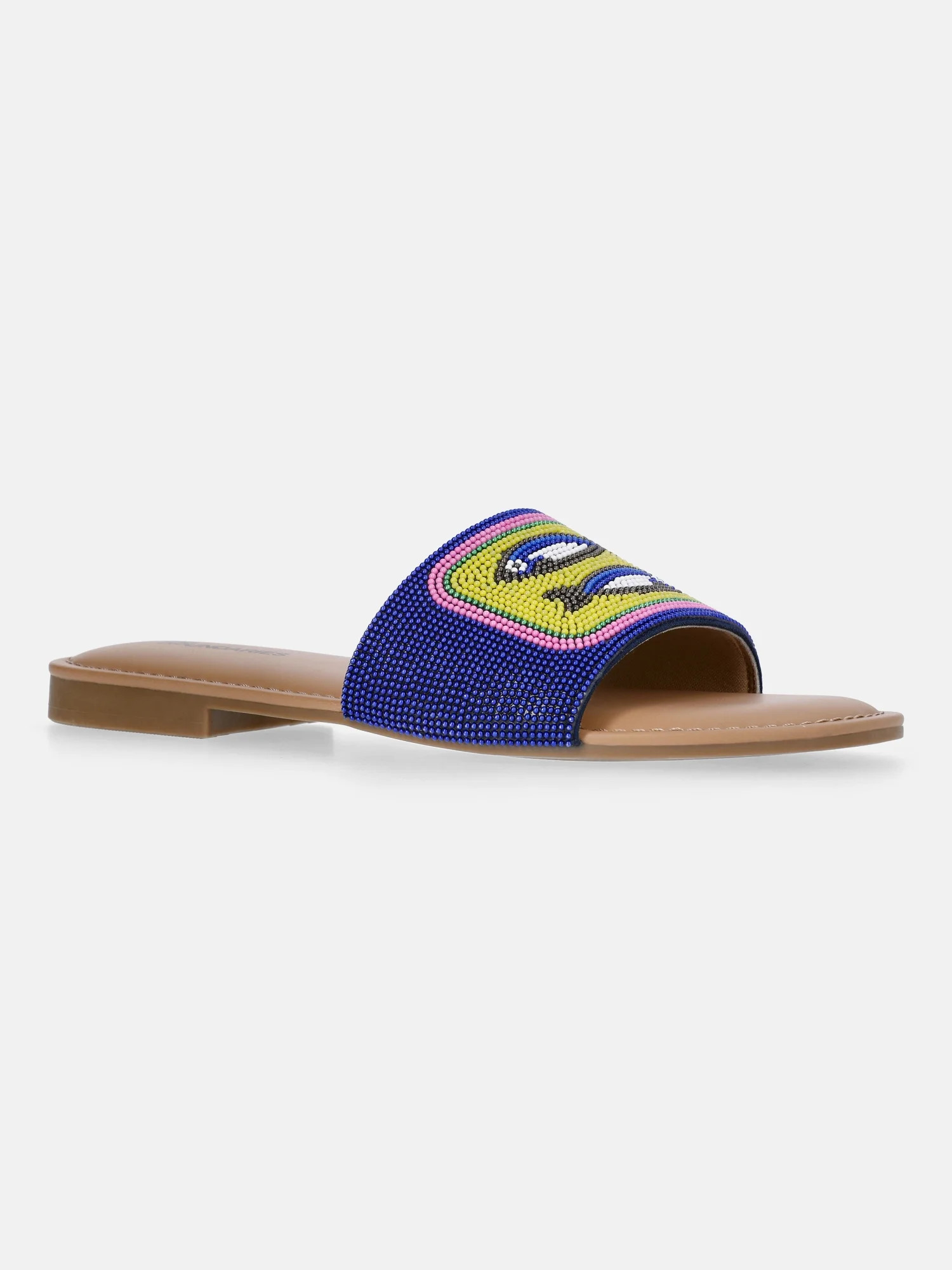 No Boundaries Women's Beaded Slide Sandals | Walmart (US)