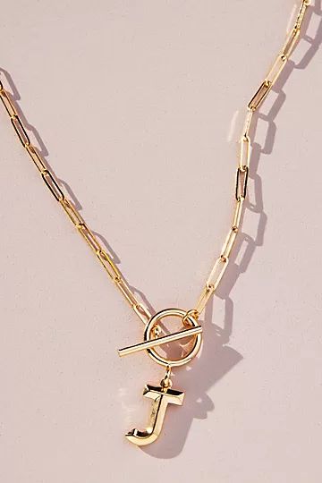 Chain Link Monogram Necklace | Anthropologie (US)