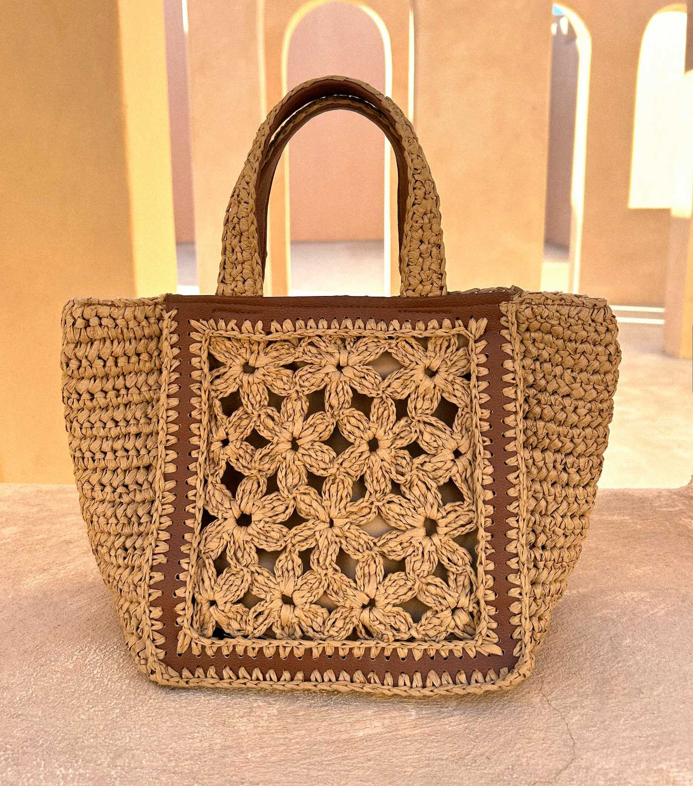 Brown Whipstitched Floral Tote | New Look | New Look (UK)