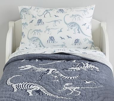 Dino Bones Toddler Bedding | Pottery Barn Kids