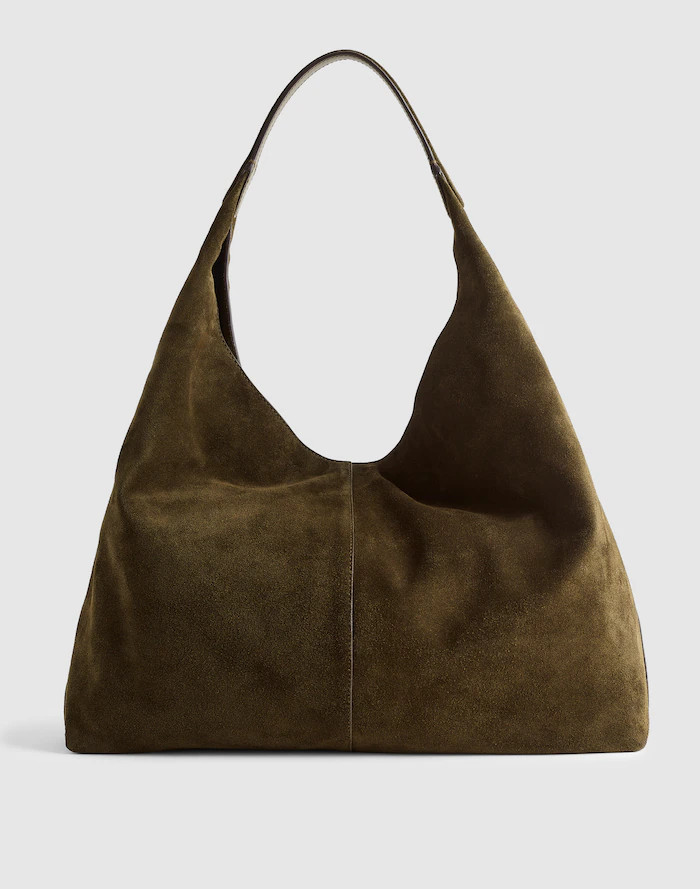 The Mylie Large Shoulder Bag in Italian Suede | Madewell