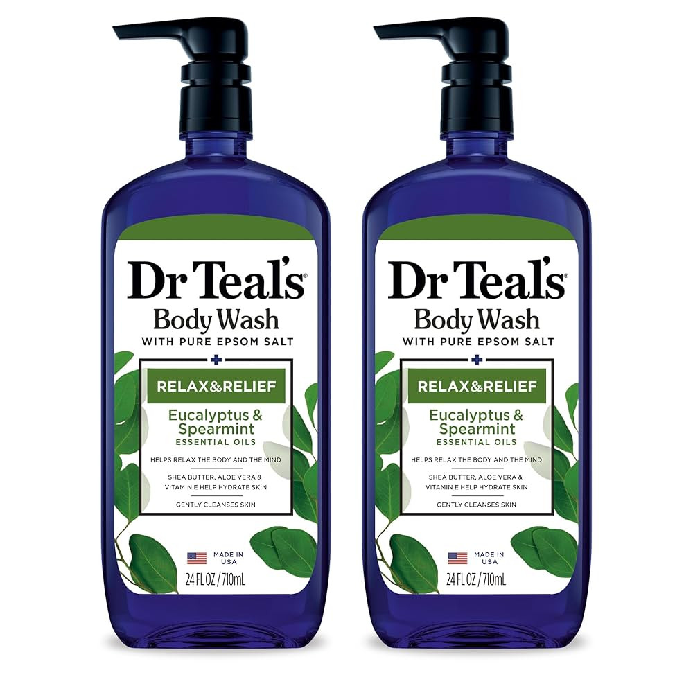 Dr Teal's Body Wash with Pure Epsom Salt, Relax & Relief with Eucalyptus & Spearmint, 24 fl oz (P... | Amazon (US)