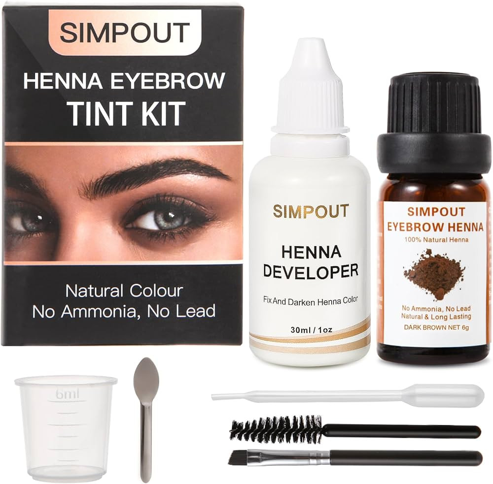 (Upgrade) Simpout Henna Hair Kit - 6 grams, Spot Color Henna Hair Kit with Developer, 100% Natura... | Amazon (US)