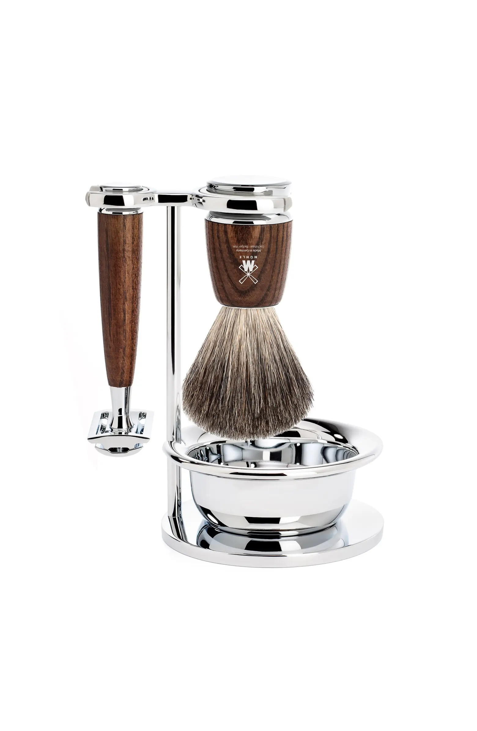 Rytmo Steamed Ash 4-Piece Pure Badger & Safety Razor Shaving Set | Nordstrom