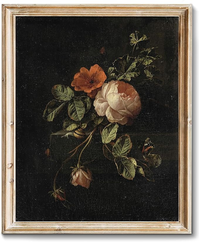 RETRART Vintage Wall Art, Vintage Floral Wall Art Prints - Moody Dark Academia Decor for Rustic A... | Amazon (US)