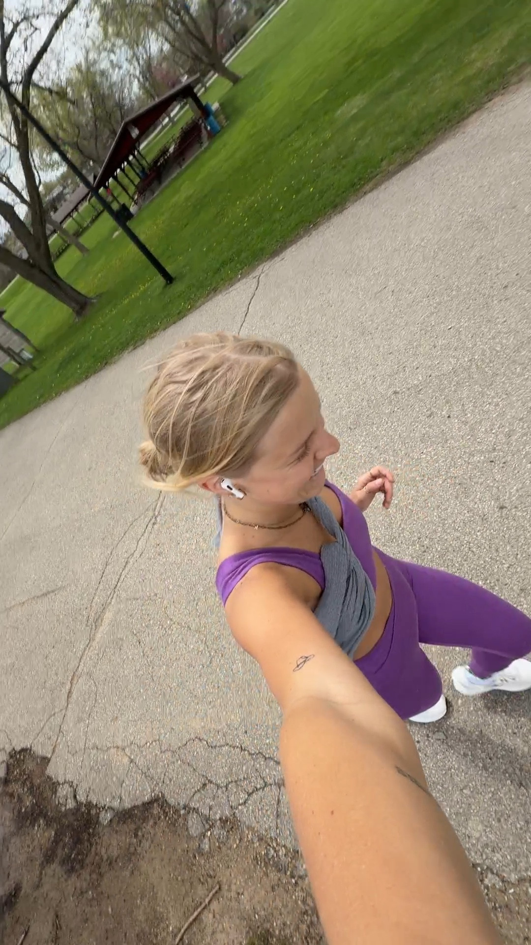 A beautiful afternoon for a run 🌞🏃🏼‍♀️💨 — 04.24.26

size medium in sports bra
size small in leggings
size medium in grey fitted long sleeve tee
size 9 in white New Balance shoes
*socks are from @DSW  :)

Old Navy finds, Old Navy deals, Old Navy sale, Old Navy fashion, Old Navy activewear, Old Navy sports bra, Old Navy leggings, purple set, purple workout set, SoComfy set, New Balance shoes, white running shoes, DSW finds, DSW deals, DSW sneakers, watch now, afternoon run

#LTKfitnessgoals #LTKActive #LTKootd