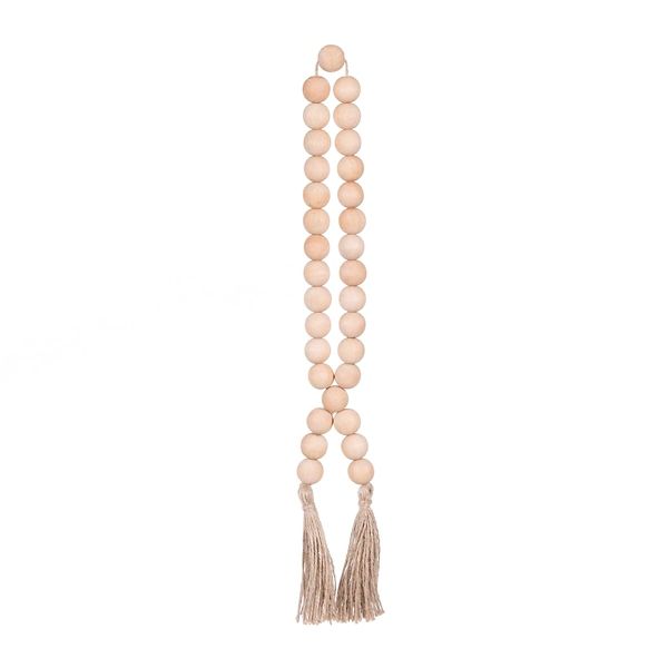 Natural Bead Loop with Tassel | Kirklands | Kirkland's Home