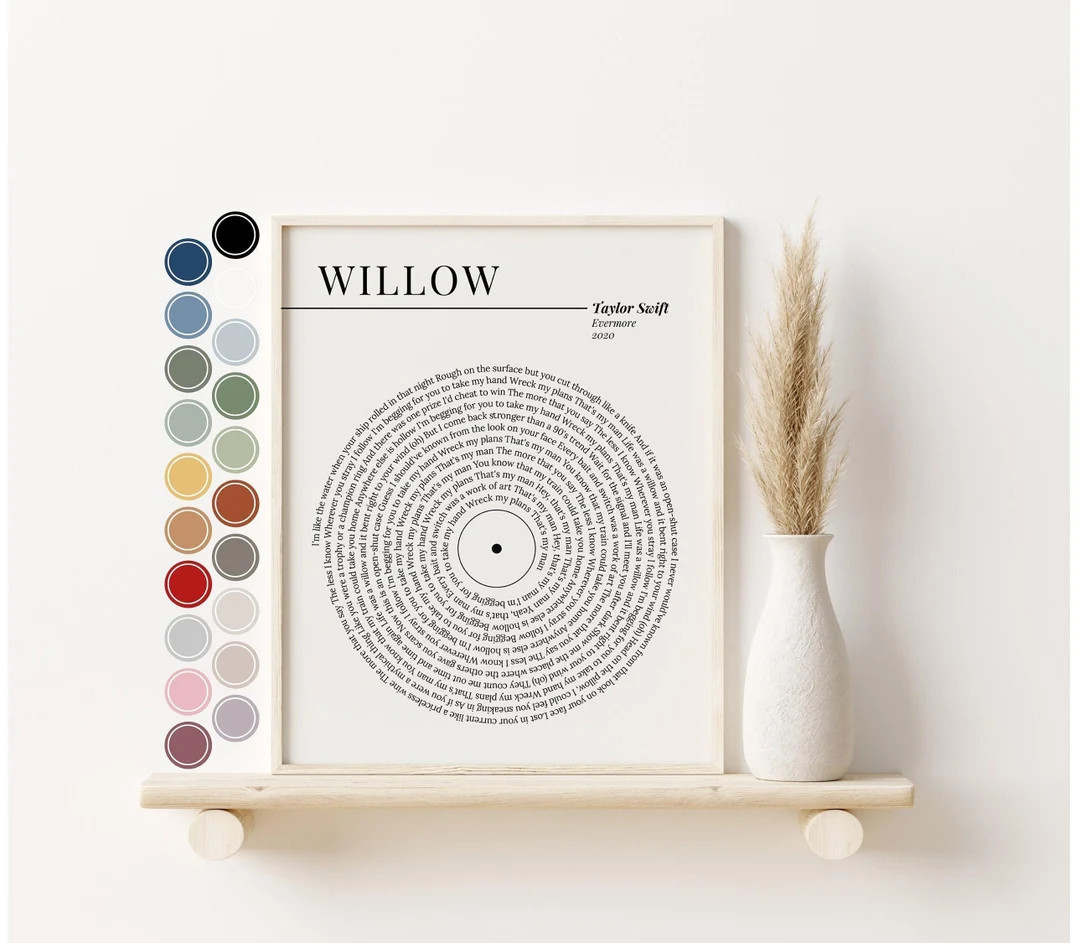 Record Lyrics Personalized Song print, Favorite Song Digital Download wall art, poster, Custom print | Etsy (US)