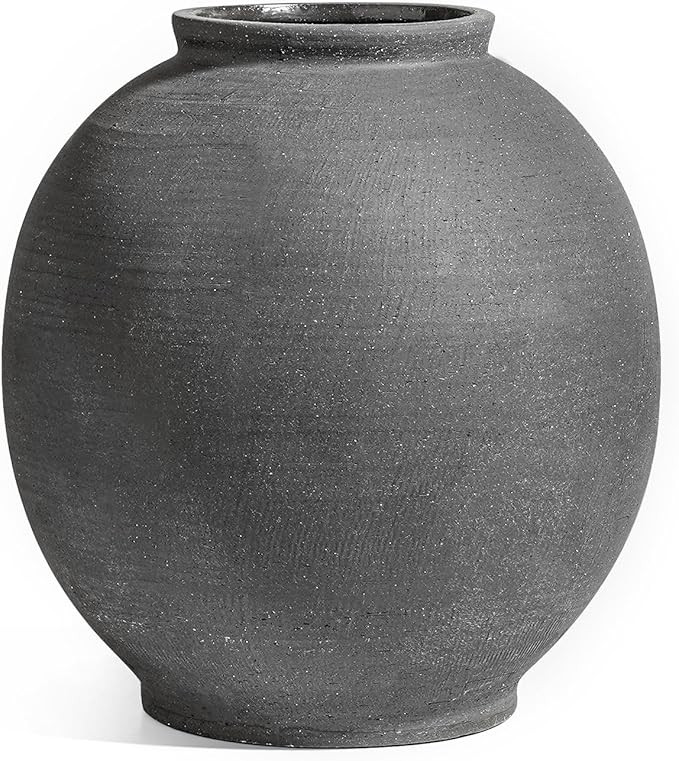 Ceramic Rustic Vase, 10.8 Inch Farmhouse Minimalist Tall Flower Vase for Table, Living Room, Home... | Amazon (US)