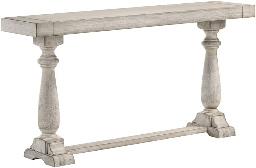 Furniture of America Fieldz 59-Inch Antique White Wood Finish Console Table | Amazon (US)