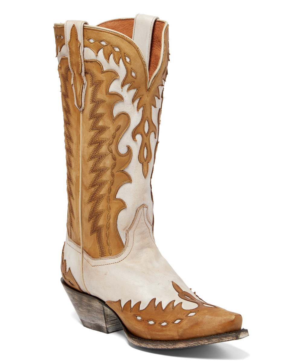 Dan Post Women's Western Boots 250 - Bone & Tan Mae Leather Cowboy Boot - Women | Zulily