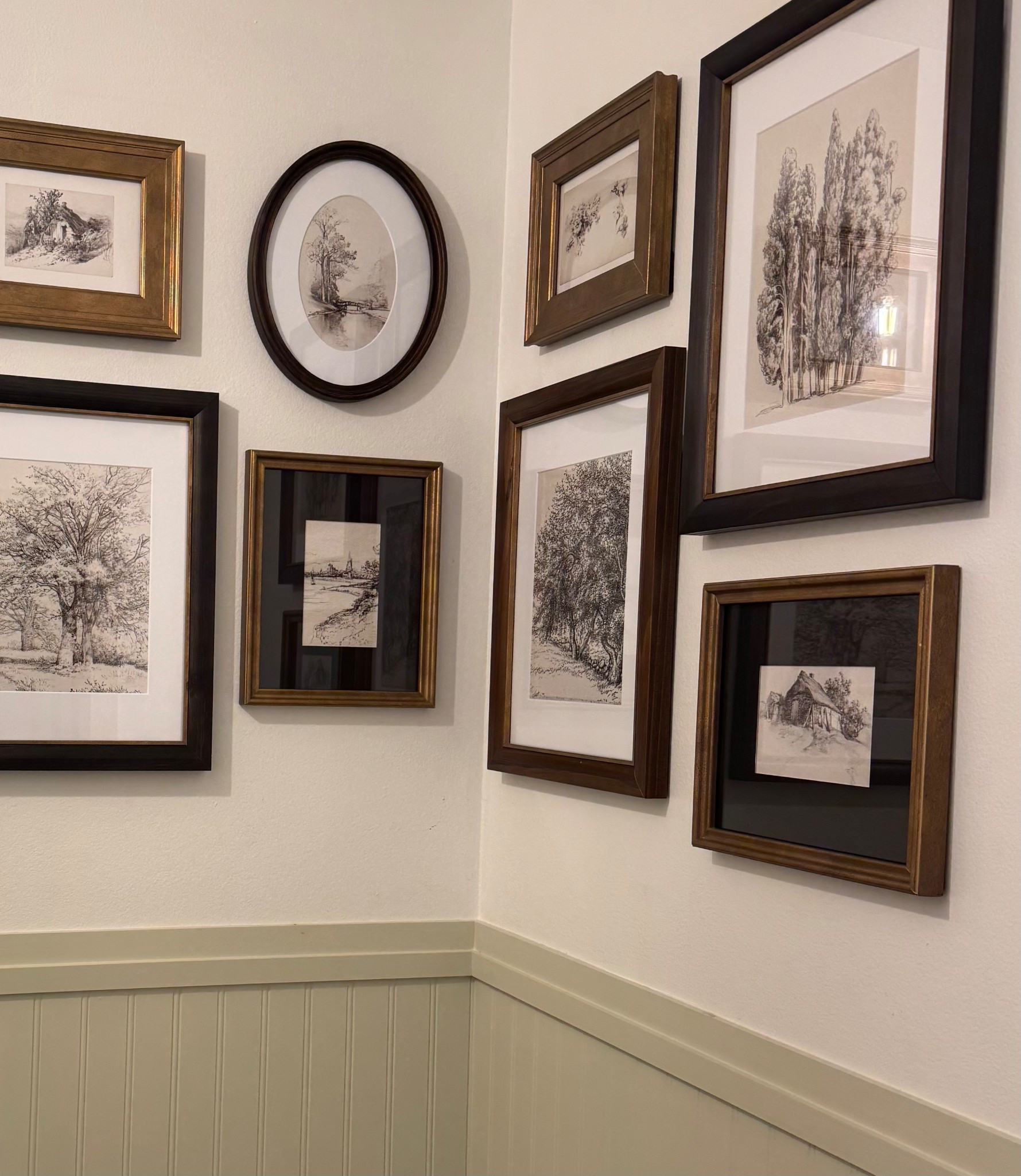 Vintage inspired gallery wall! Super impressed with this frame set. Prints were a digital download from Etsy and printed at mPix.

Frame set goes in and out of stock. Turn on restock notifications. I have 2 sets. 

gallery wall, picture, art, frames, home, decor, vintage, antique, moody, frame set

#LTKSeasonal #LTKSaleAlert #LTKHome