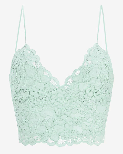 Allover Lace Cropped Cami | Express