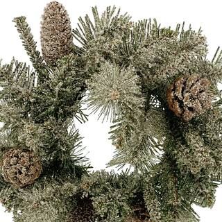 12" Flocked Pine & Pinecone Wreath by Ashland® | Michaels Stores
