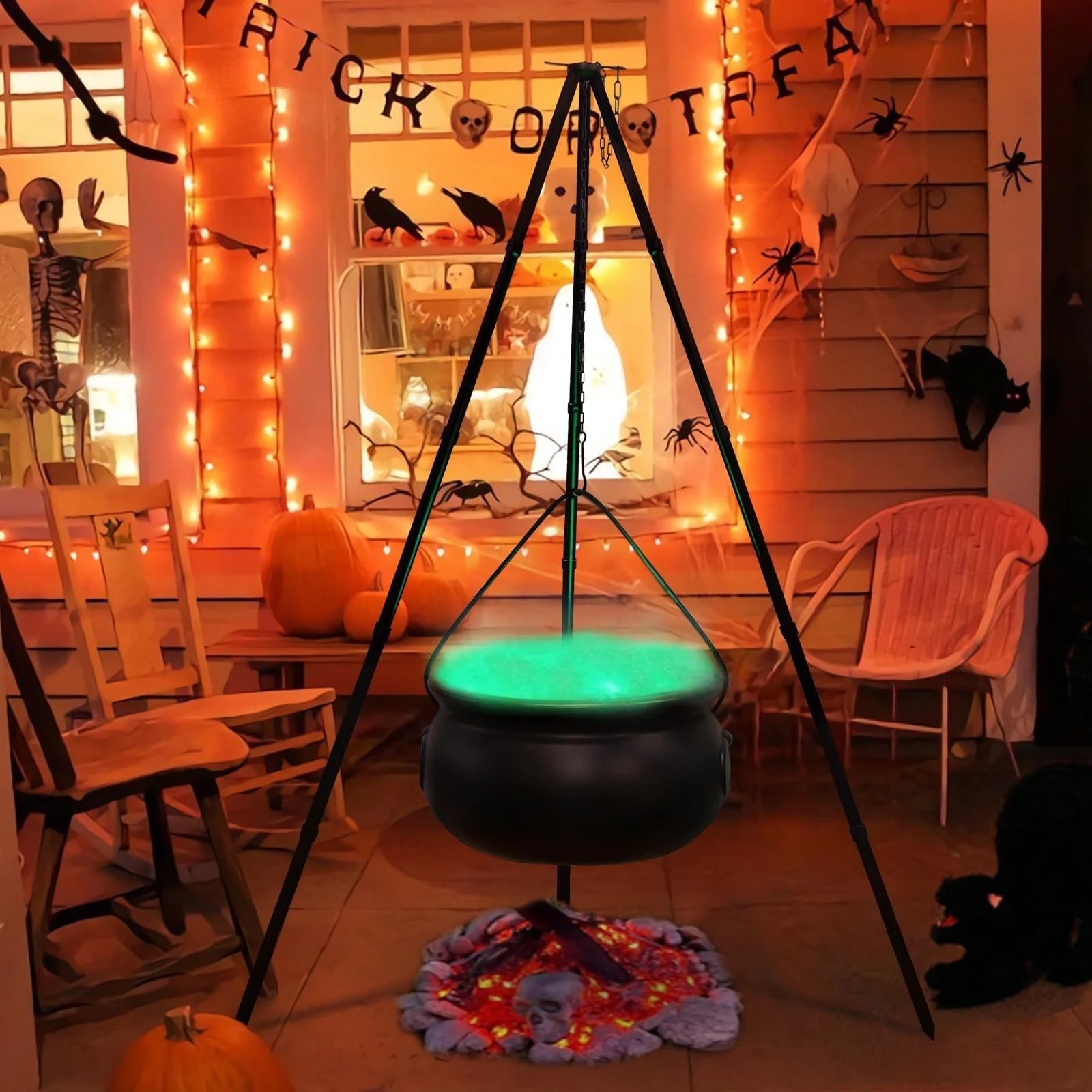 Clearance! Halloween Decorations Outdoor, 2024 New Large Witches Cauldron on Tripod with Lights, ... | Walmart (US)