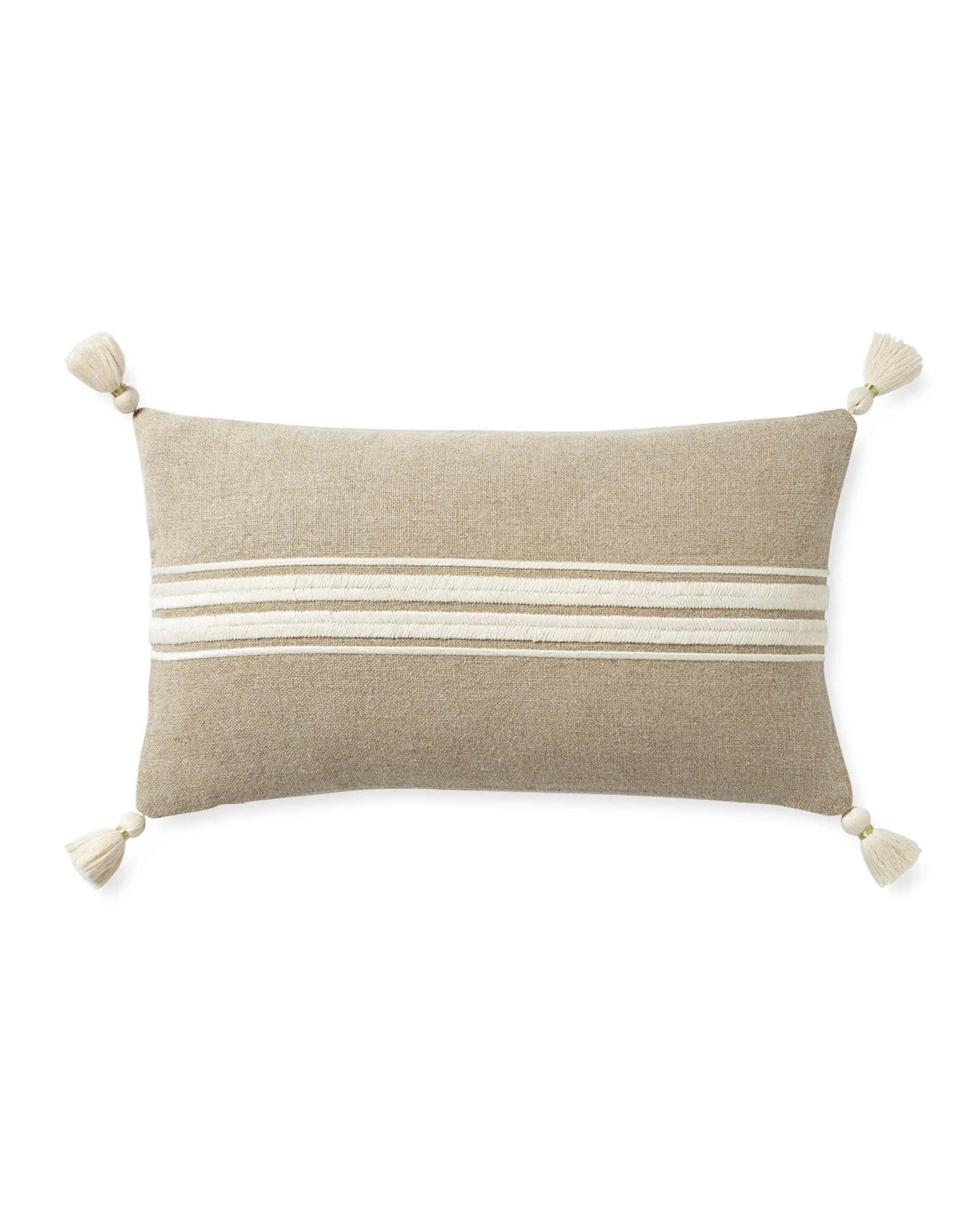 Addie Stripe Tassel Pillow Cover | Serena and Lily