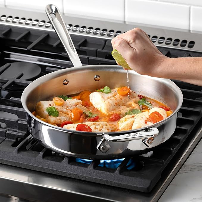 All-Clad D3 3-Ply Stainless Steel Cookware Set 10 Piece, Induction, Oven Broiler Safe 600F, Kitch... | Amazon (US)