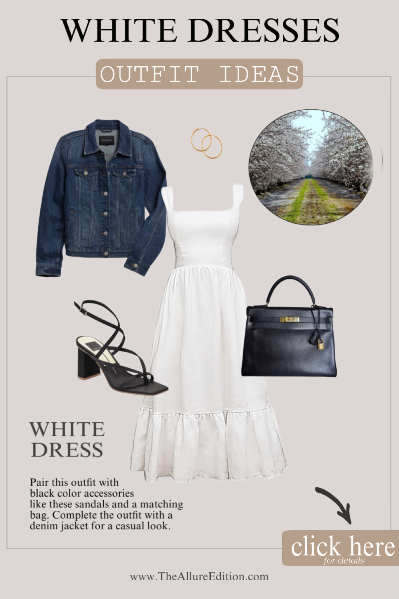 Spring Outfit idea
Spring white dress
Linen white dress
Black bag hermes kelly 28
Black geel sandals
Denim jacket 

#LTKstyletip #LTKFind #LTKSeasonal