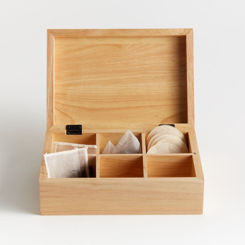 Fox Run Blonde Tea Box | Crate and Barrel | Crate & Barrel