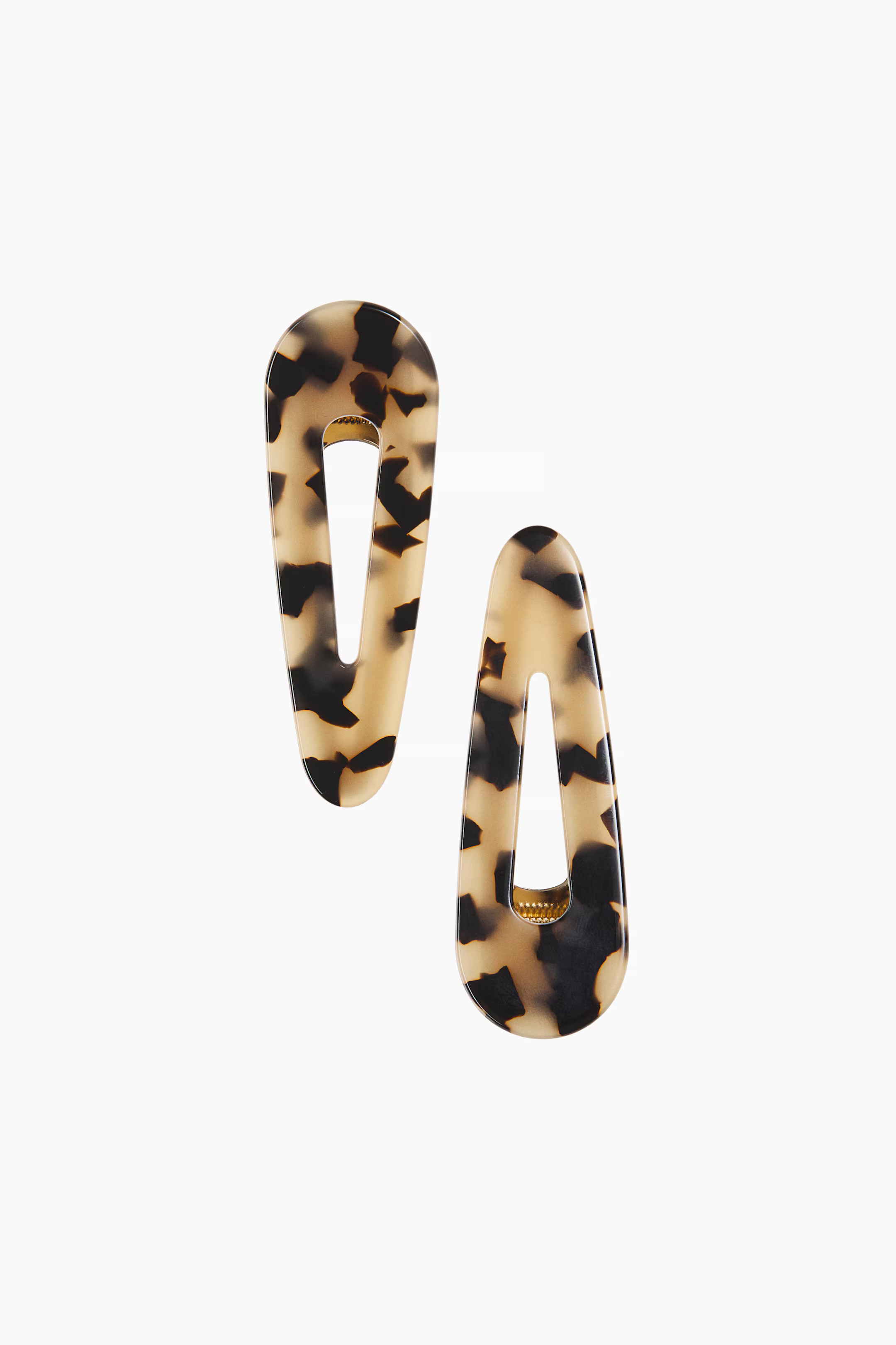 2-pack stylist hair clips - Beige/Tortoiseshell pattern - Beauty all | H&M GB | H&M (UK, MY, IN, SG, PH, TW, HK)