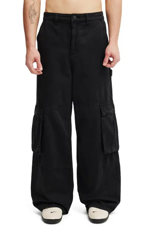 Cotton On Men's Super Baggy Cargo Pant in Black at Nordstrom, Size 32 | Nordstrom