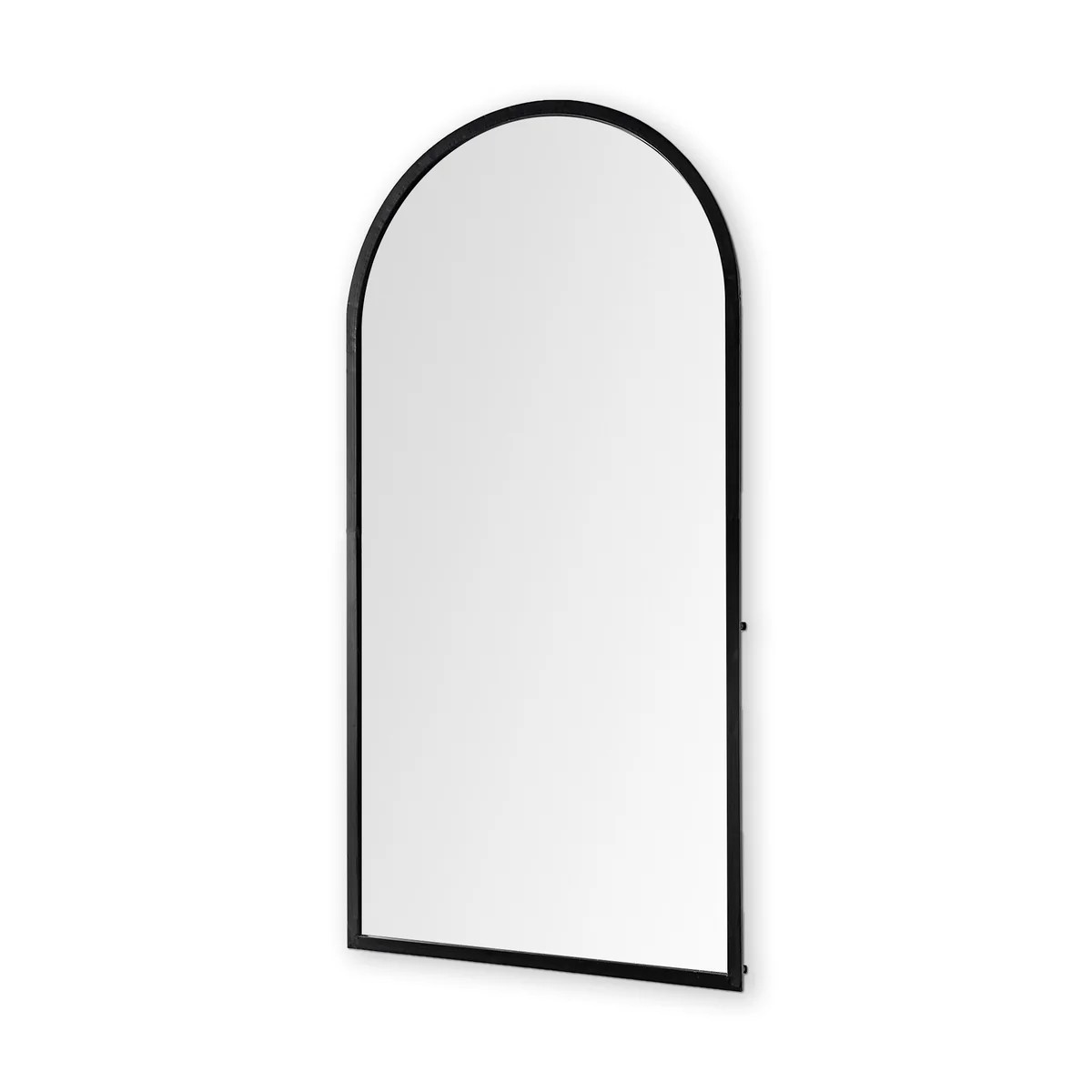 Giovanna Arched Metal Mirror-Black | Dwell Home Co.