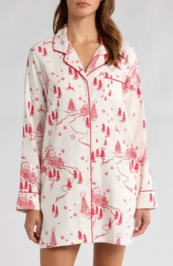 Check Flannel Pajama Nightshirt | Nordstrom