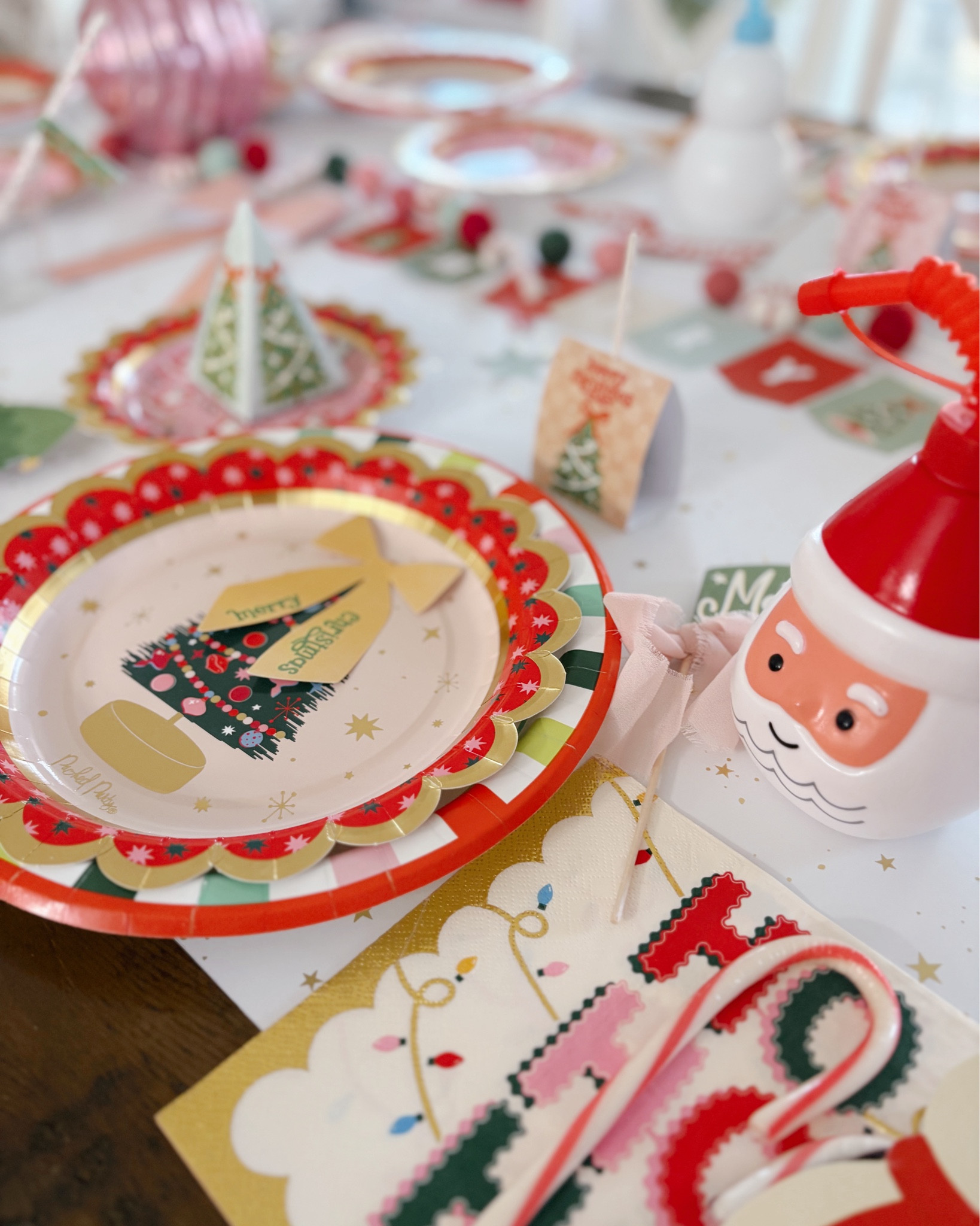 Christmas party set up! We’re using this for our annual Christmas family breakfast but this would be great for any party set up! 

#LTKHome #LTKHoliday #LTKSeasonal