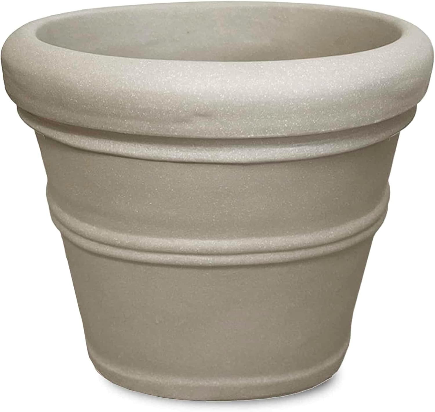 Crescent Garden Brunello Planter, Classic Rolled-Rim Plant Pot, 14-Inch (Parchment) | Amazon (US)